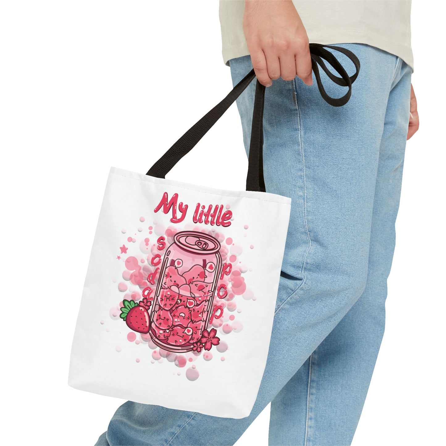 Strawberry Print Tote Bag