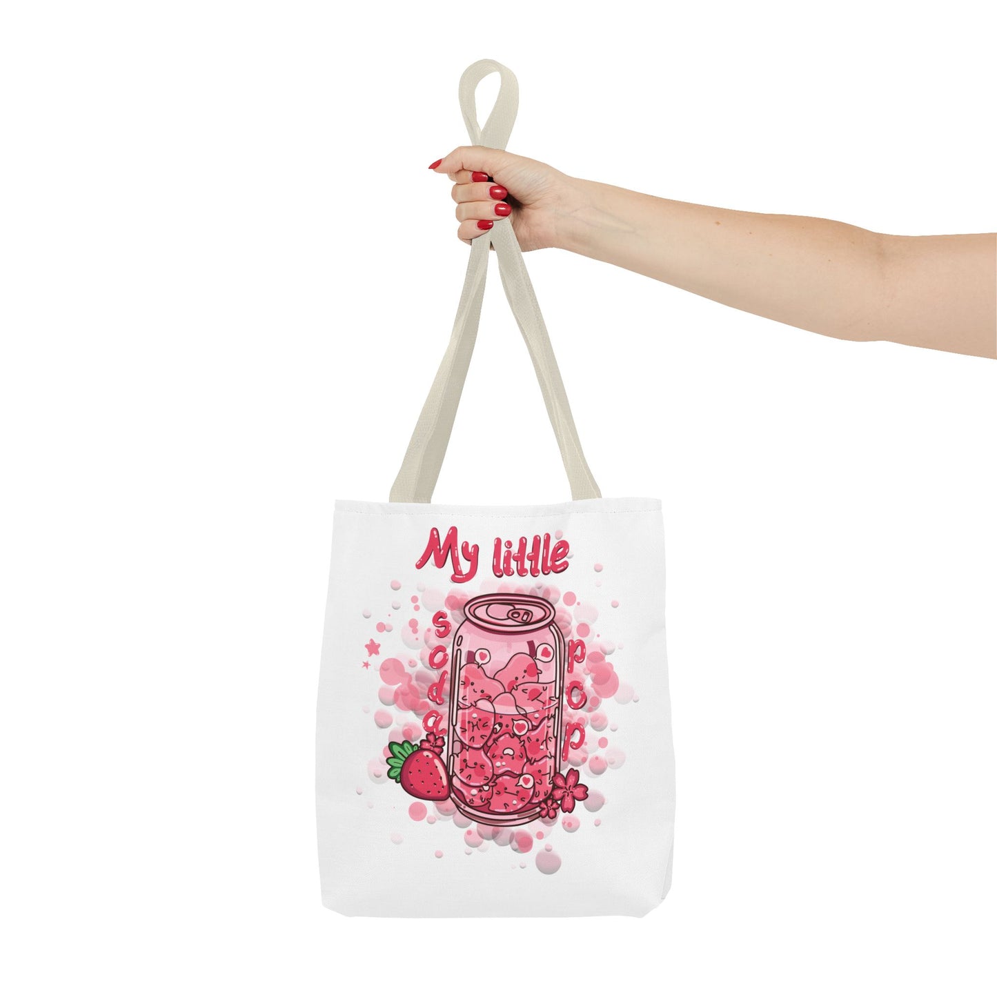 Strawberry Print Tote Bag