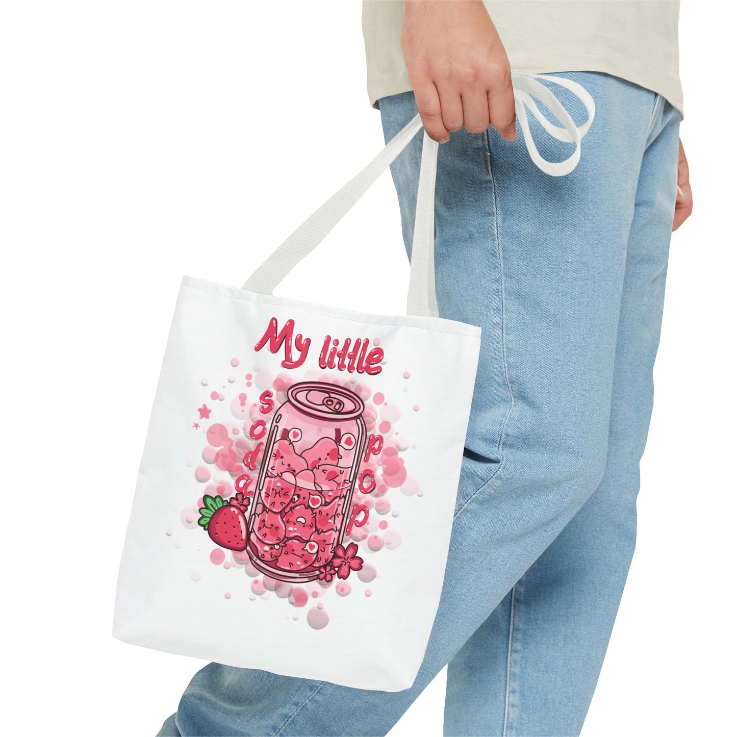 Strawberry Print Tote Bag