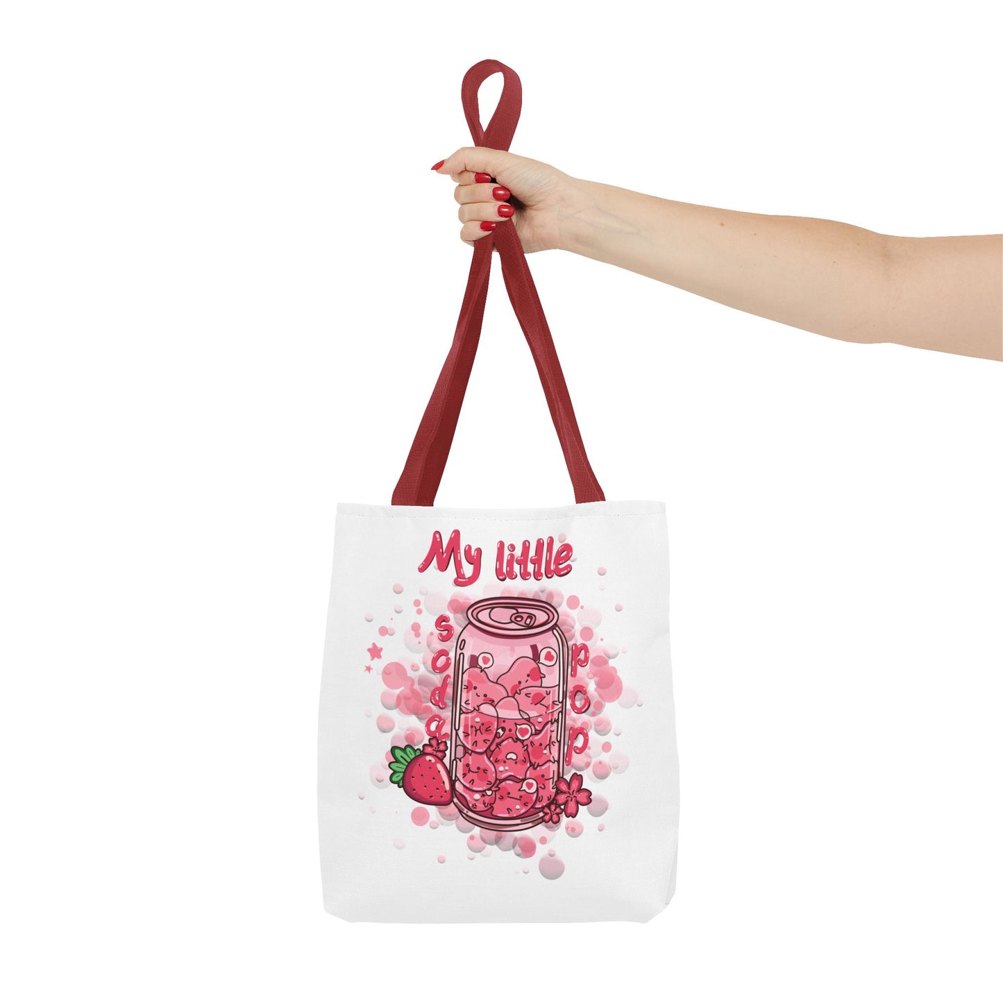Strawberry Print Tote Bag