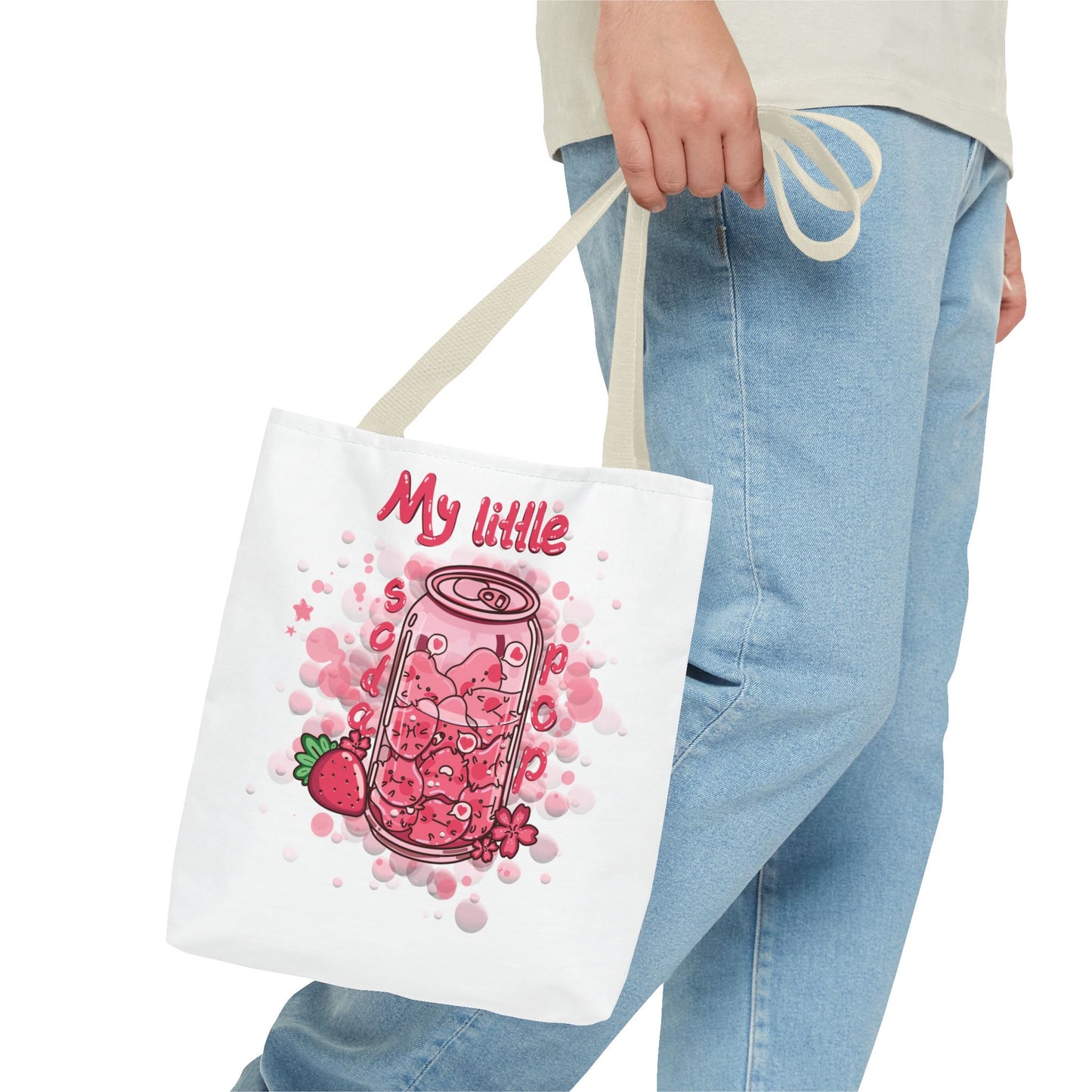 Strawberry Print Tote Bag