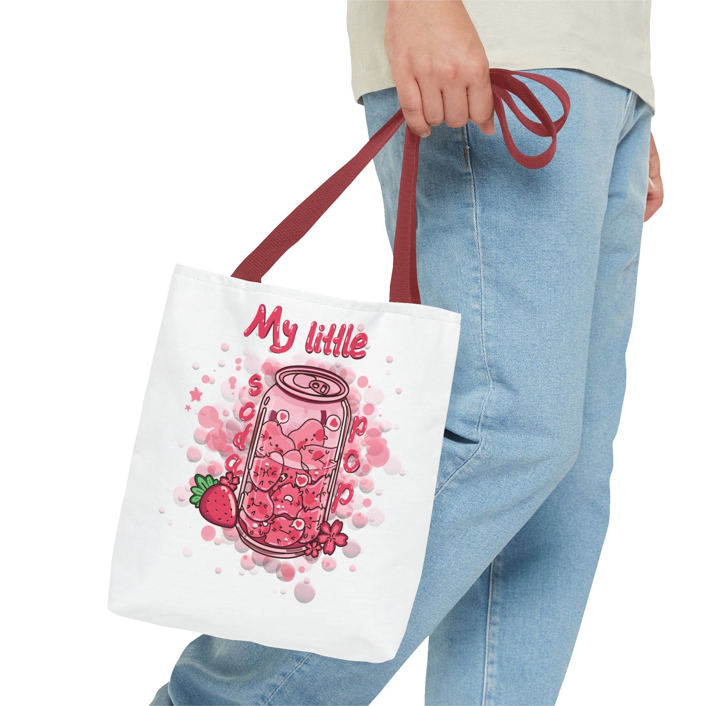 Strawberry Print Tote Bag
