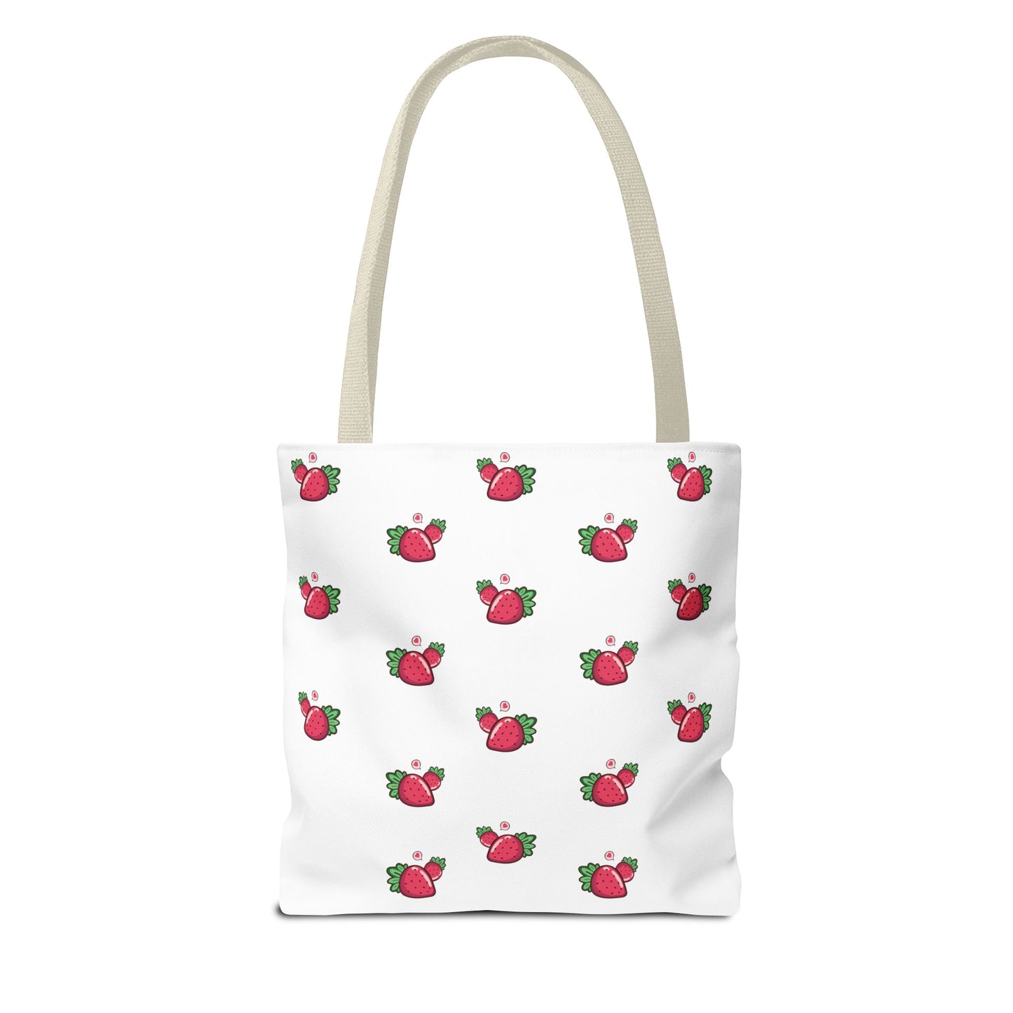 Strawberry Print Tote Bag
