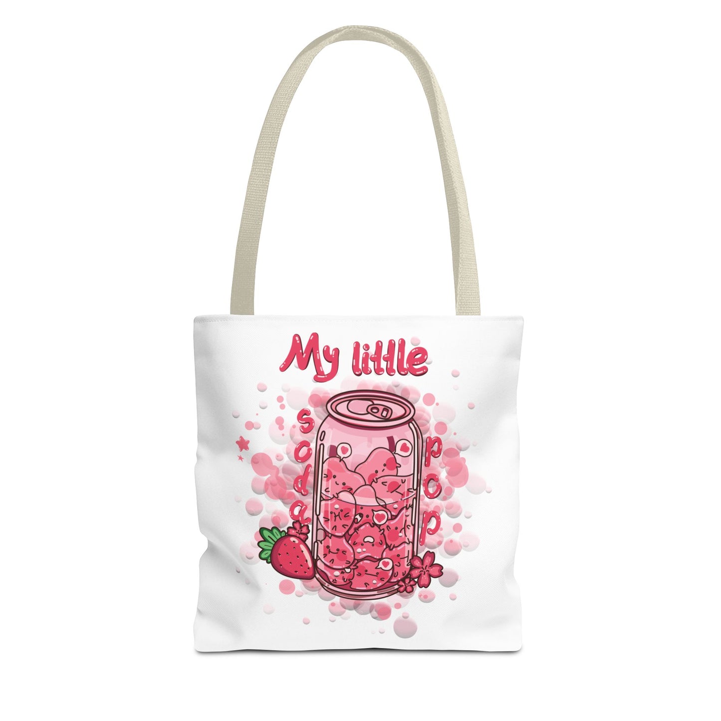 Strawberry Print Tote Bag